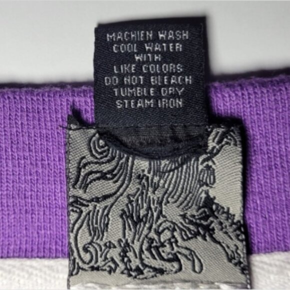 Urban Label Mens Purple Striped Short Sleeve Polo Size 2XL - Picture 4 of 8